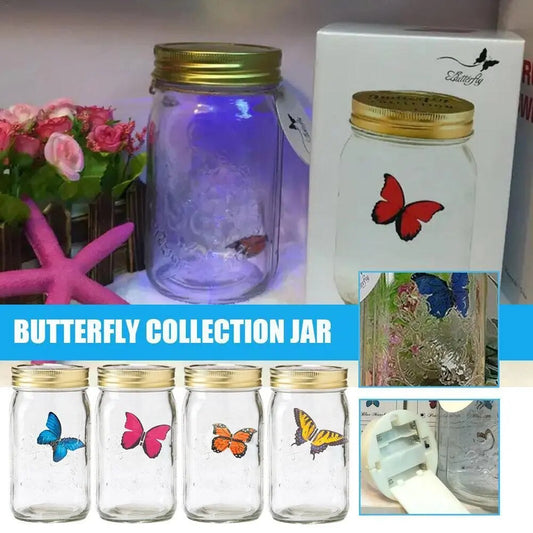Butterfly Collection Jar LED Lamp
