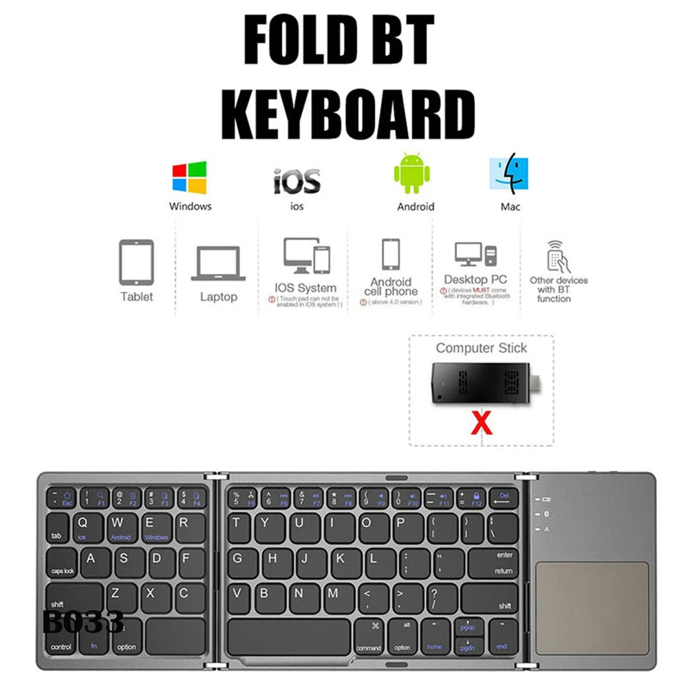 Mini Wireless Keyboard with Touchpad