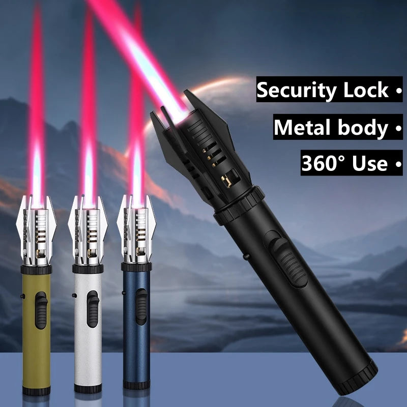 Planet Lightsaber Butane Gas Lighter - 360° Turbine Torch Jet