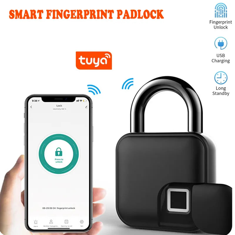 SecureLink Fingerprint Bluetooth Smart Padlock