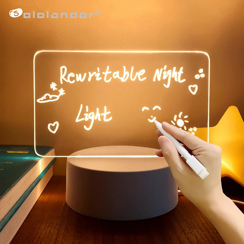 LuminaNote™ LED Message Board Night Light