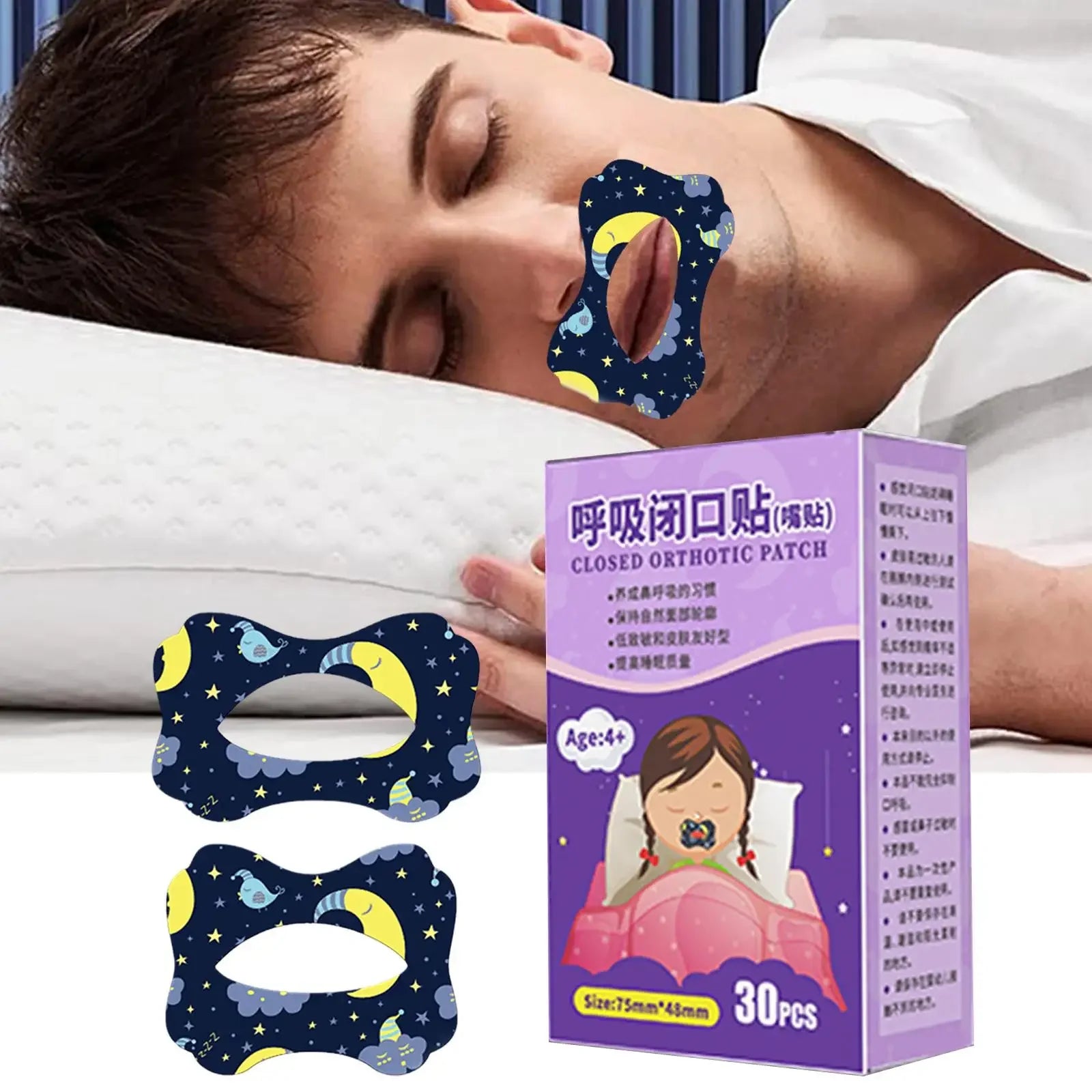 SnoreEase Anti-Snoring Stickers - 30 Pcs/Box