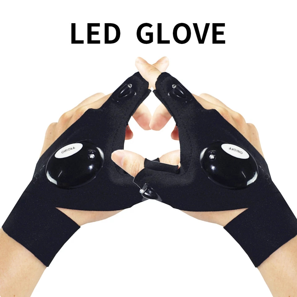 LED Hiking Cycling Rescue Tool Gloves