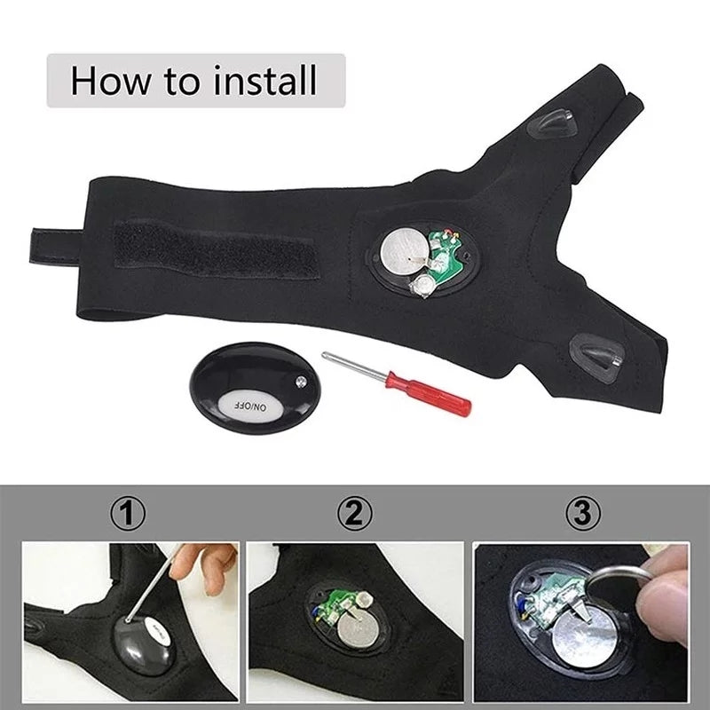 LED Hiking Cycling Rescue Tool Gloves