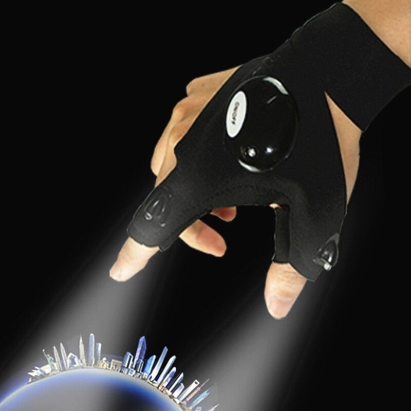 LED Hiking Cycling Rescue Tool Gloves