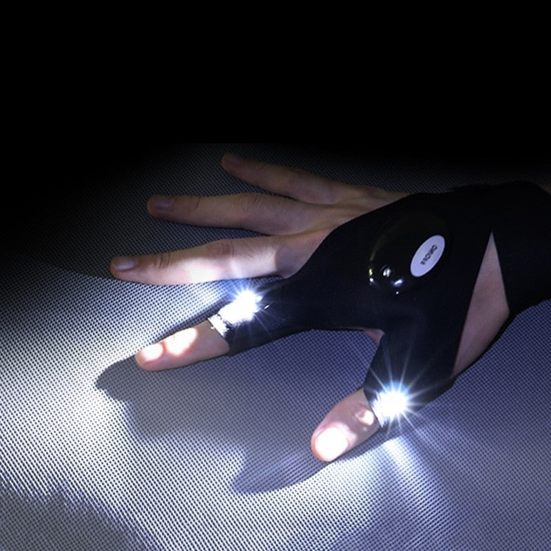 LED Hiking Cycling Rescue Tool Gloves