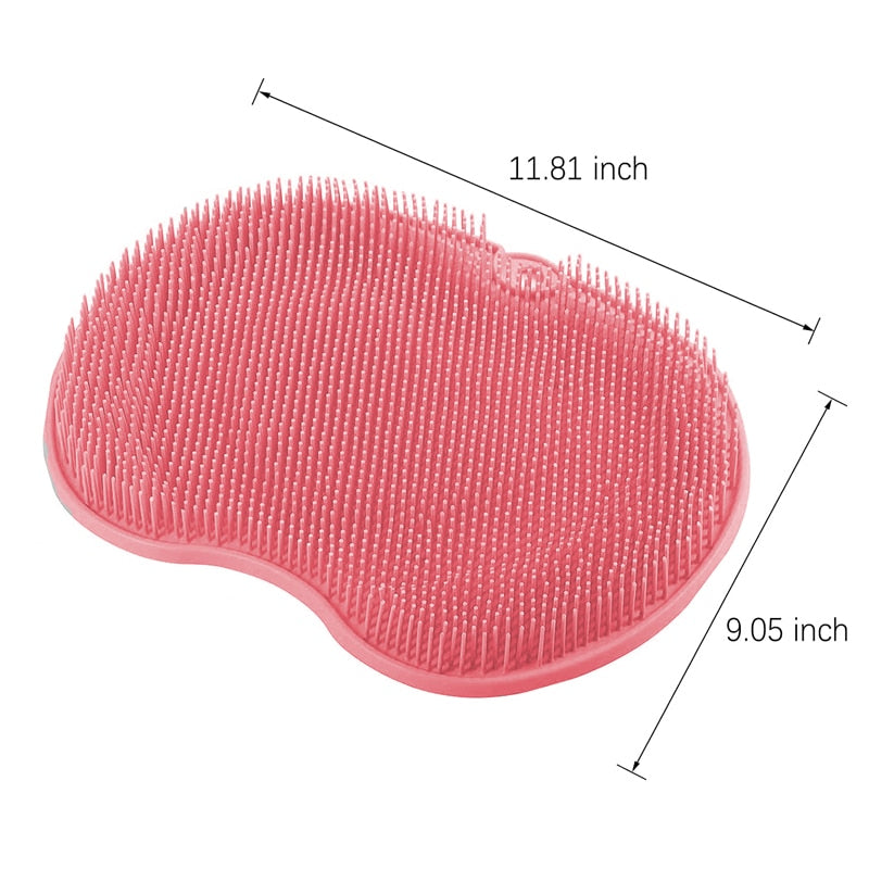 SiliScrub - Non-slip Silicone Back Brush and Foot Massage Shower Mat