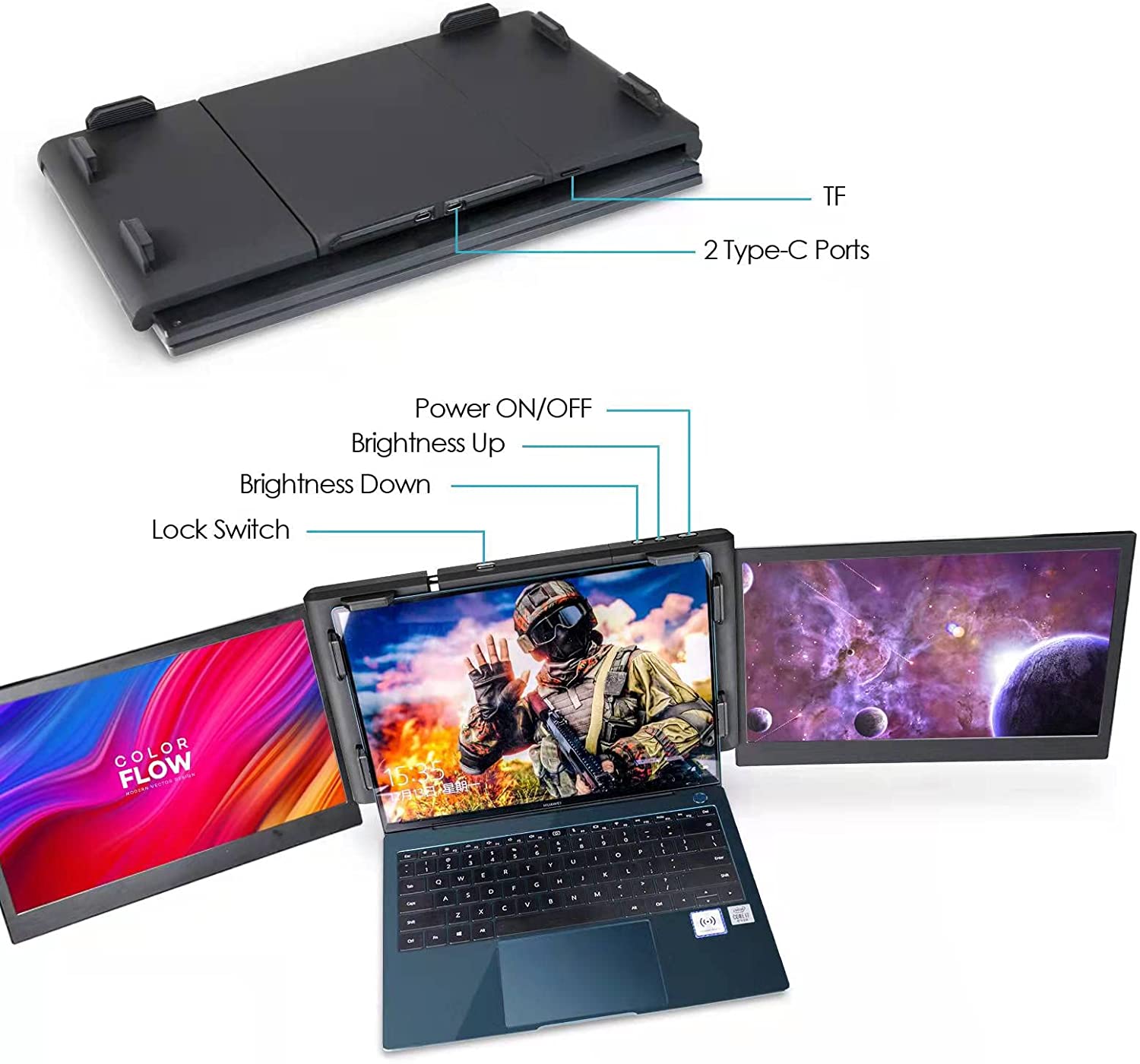 Dual Monitor Laptop Extender
