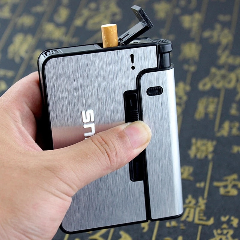 Portable Lighter Cigarette Case